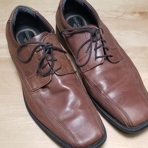 DOCKERS | TAN SQUARE TIP LACE UP SHOES, SZ 12M